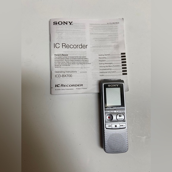 Sony ICD bx700 280 hours of recording time (LP mode)
1 GB Flash Memory - Picture 1 of 8